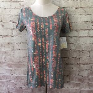 LuLaRoe Classic T Top Short Sleeve Hi Lo Tribal
